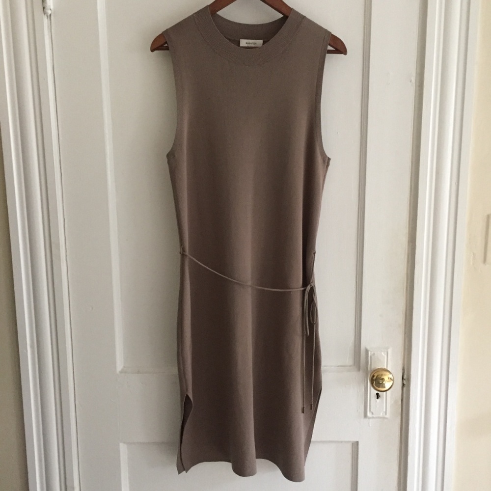 Aritzia Babaton Isaac Taupe Dress M